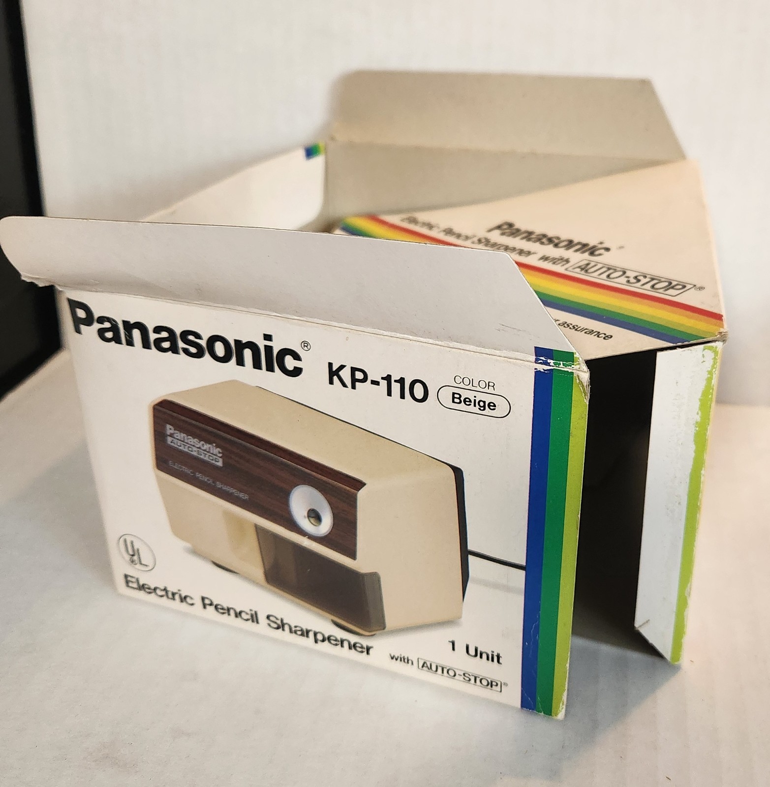 Preowned Working Panasonic KP-110 Electric Pencil Sharpener with Auto-Stop Beige