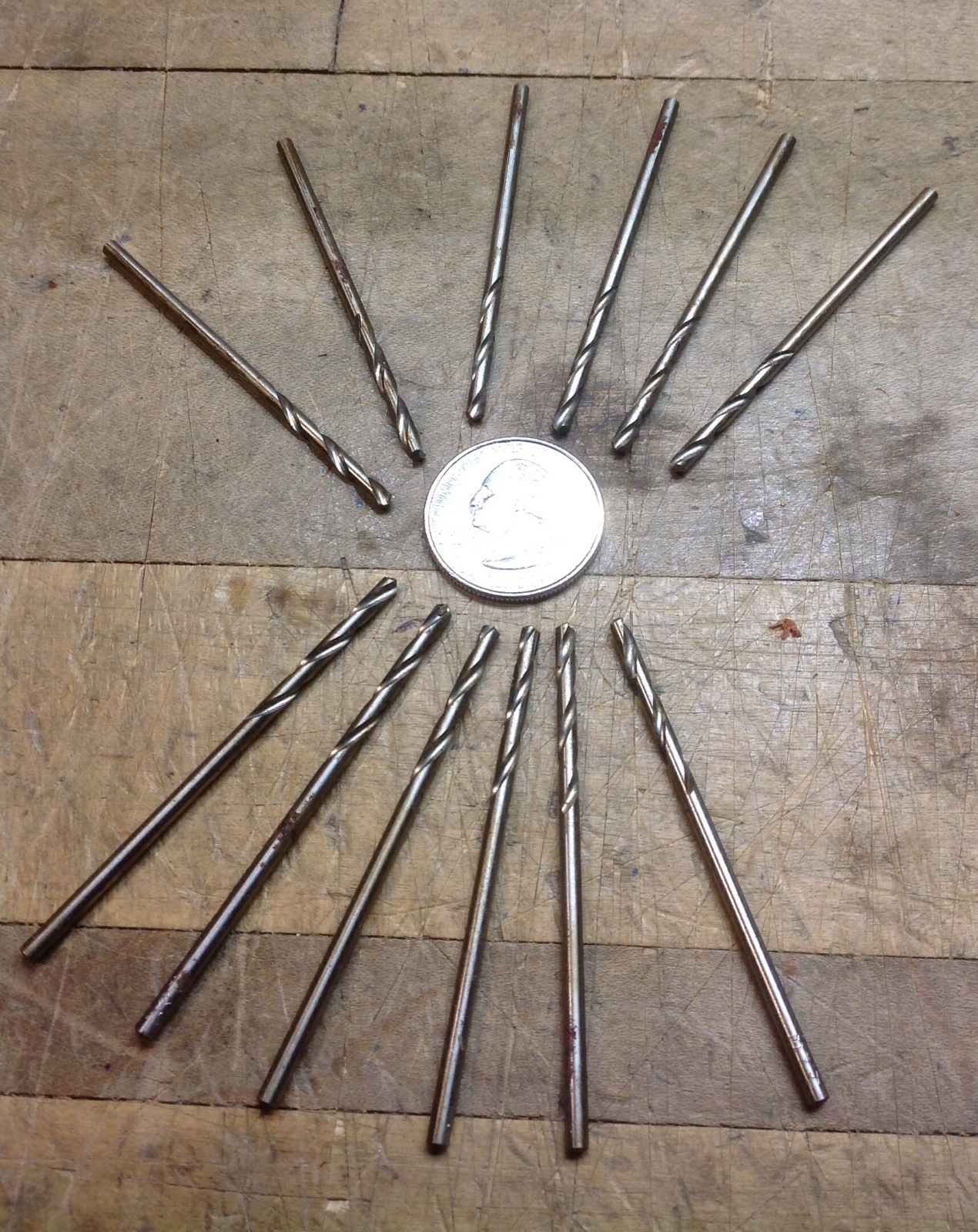 no 39 wire size Cle forge cleveland twist drills drill stove burners 12 pcs NOS
