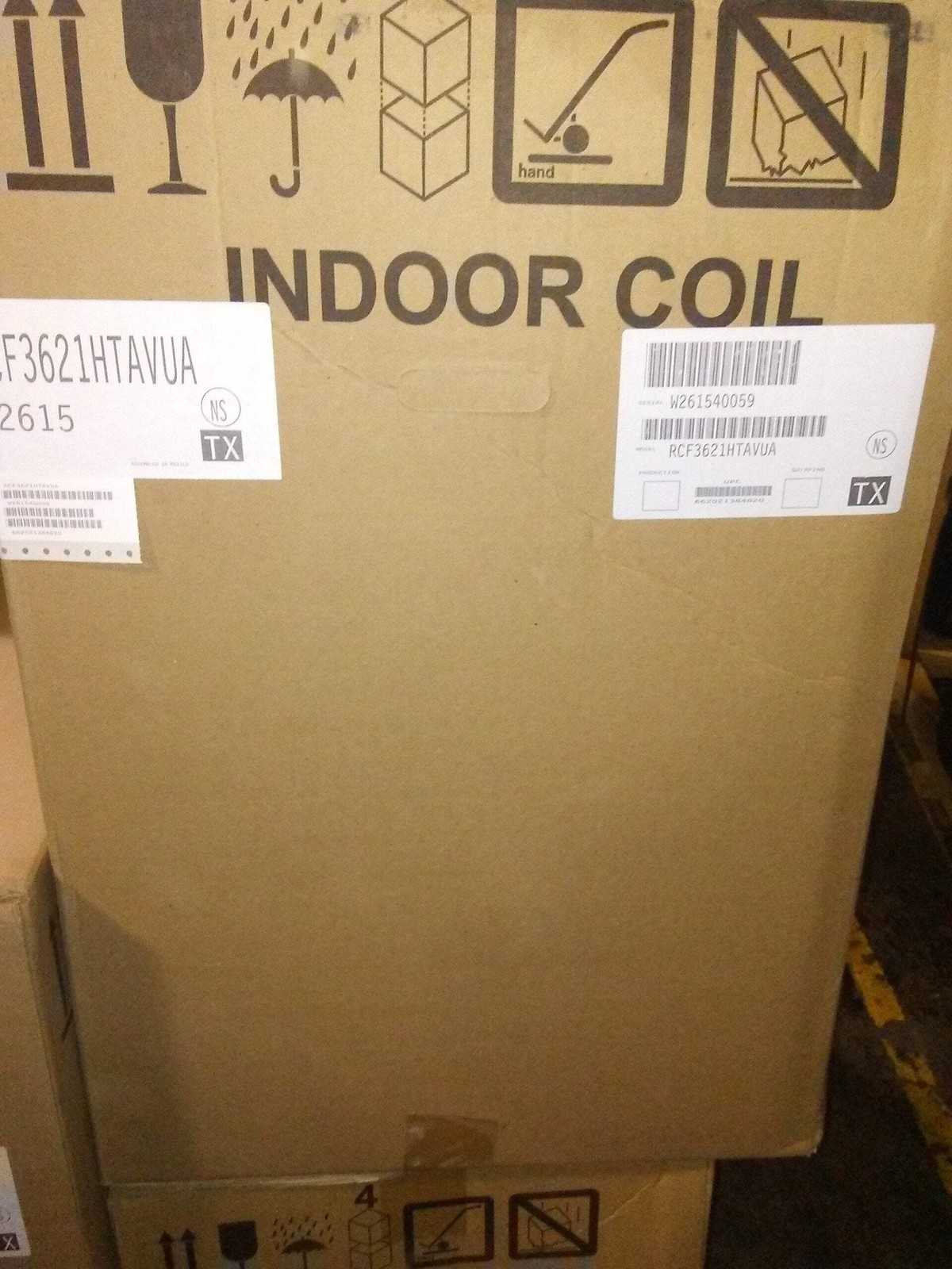 RHEEM RCF3621HTAVUA 3 TON UPFLOW HIGH EFFICIENCY UNCASED «A» COIL R410A 182497