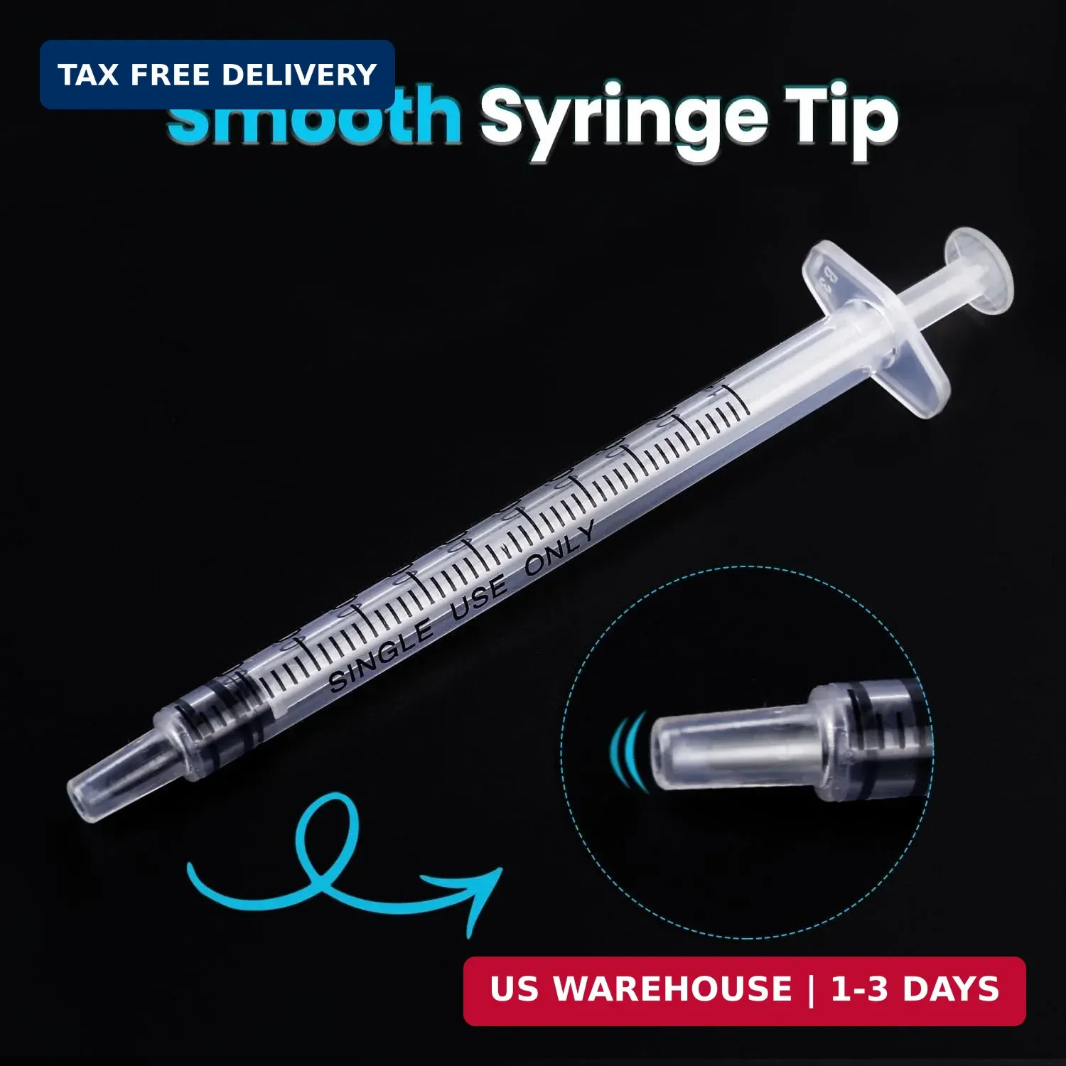 120 PCS 1ml Syringe with Cap for Liquid, Oral Syringes without Needle for Medici