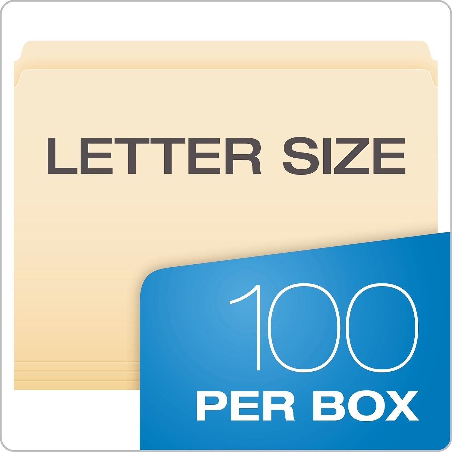 Durable 100 Pack Manila File Folders – Straight Cut, Perfect for Everyday Use