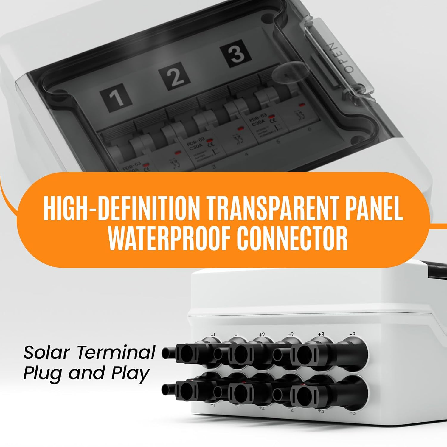 Solar Panel Disconnect Switch with 1000V DC 30Amp Circuit Breakers Solar Combine