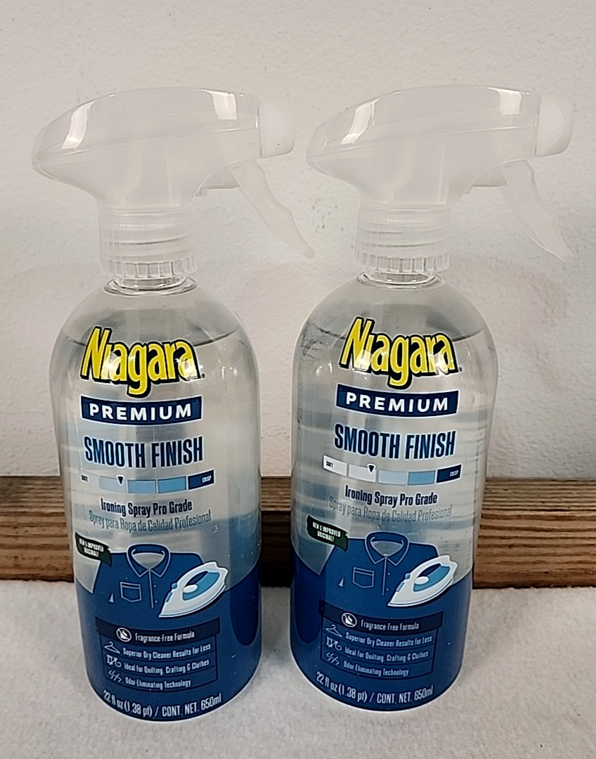 Niagara Spray Starch 22 Oz, Trigger Pump Liquid Starch for Ironing, Spray Bottle