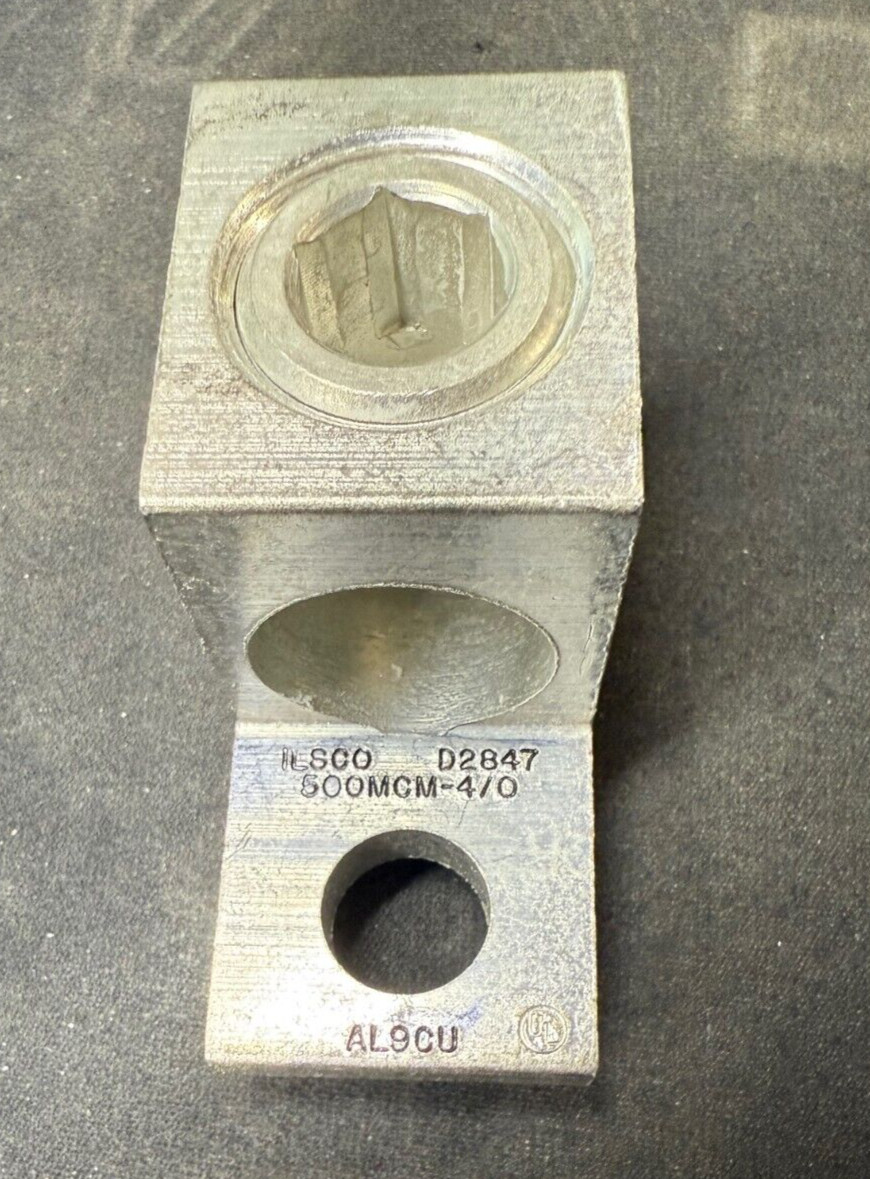 ILSCO MECHANICAL WIRE LUG 4/0 – 500 MCM 1/2 HOLE D2847A22T ALCU – pick qty
