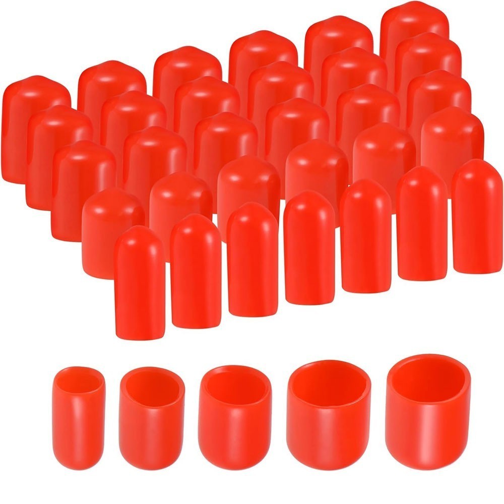 100pc Round Rubber End Cap Vinyl Cover Screws Bolts Tubes 6mm 9mm 12mm 16mm 19mm