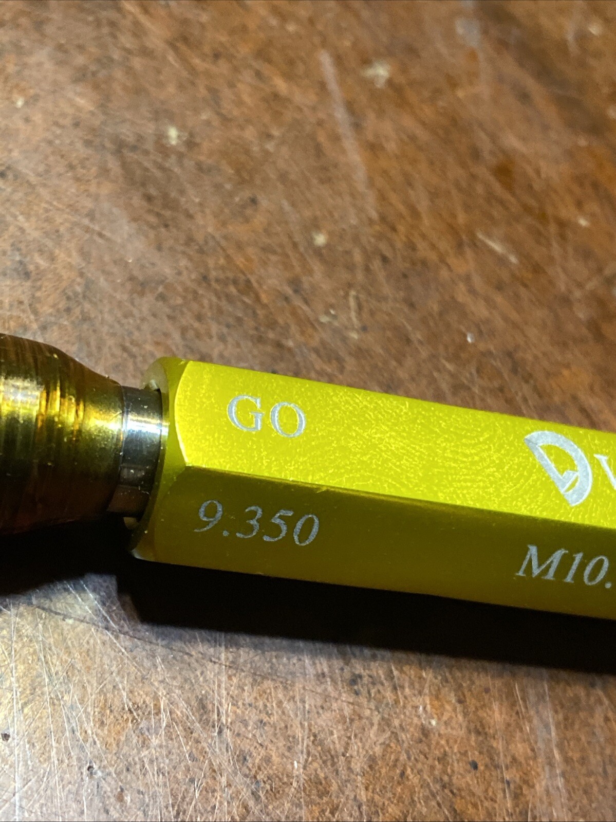Vermont M10.0 x 1.00 6H Thread Gage Go 9.350/No Go 9.500 Thread Plug Gage (T16)