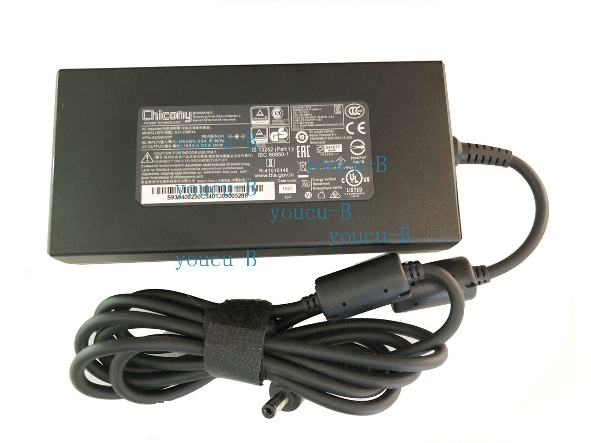 Chicony 19.5V 11.8A 230W A17-230P1A A230A020P AC Adapter 5.5*2.5mm Power Supply