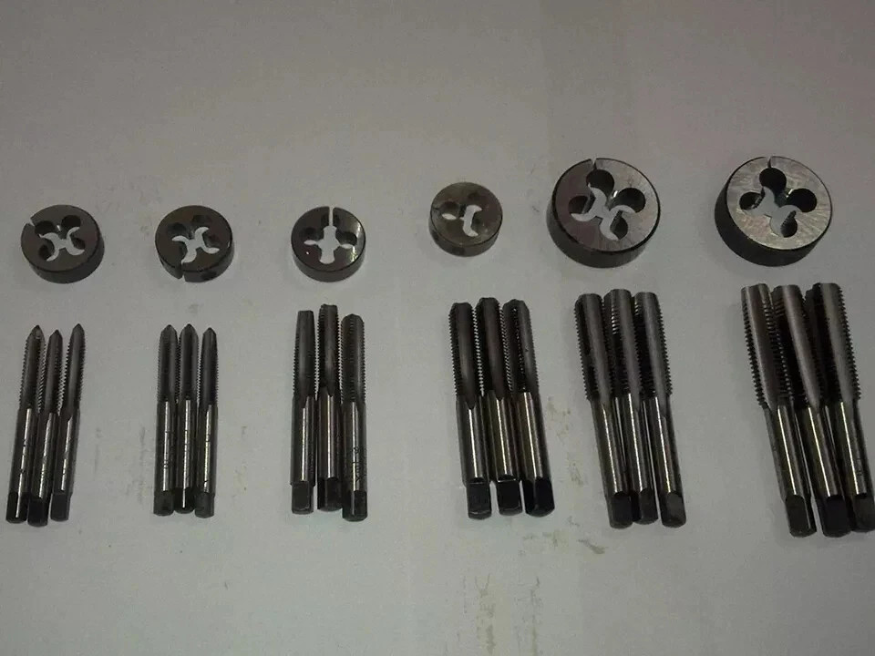 BSW LEFT HAND THREAD TAP AND DIE SET 3/16,1/4,5/16,3/8,7/16,1/2 ENGLISH THREAD N