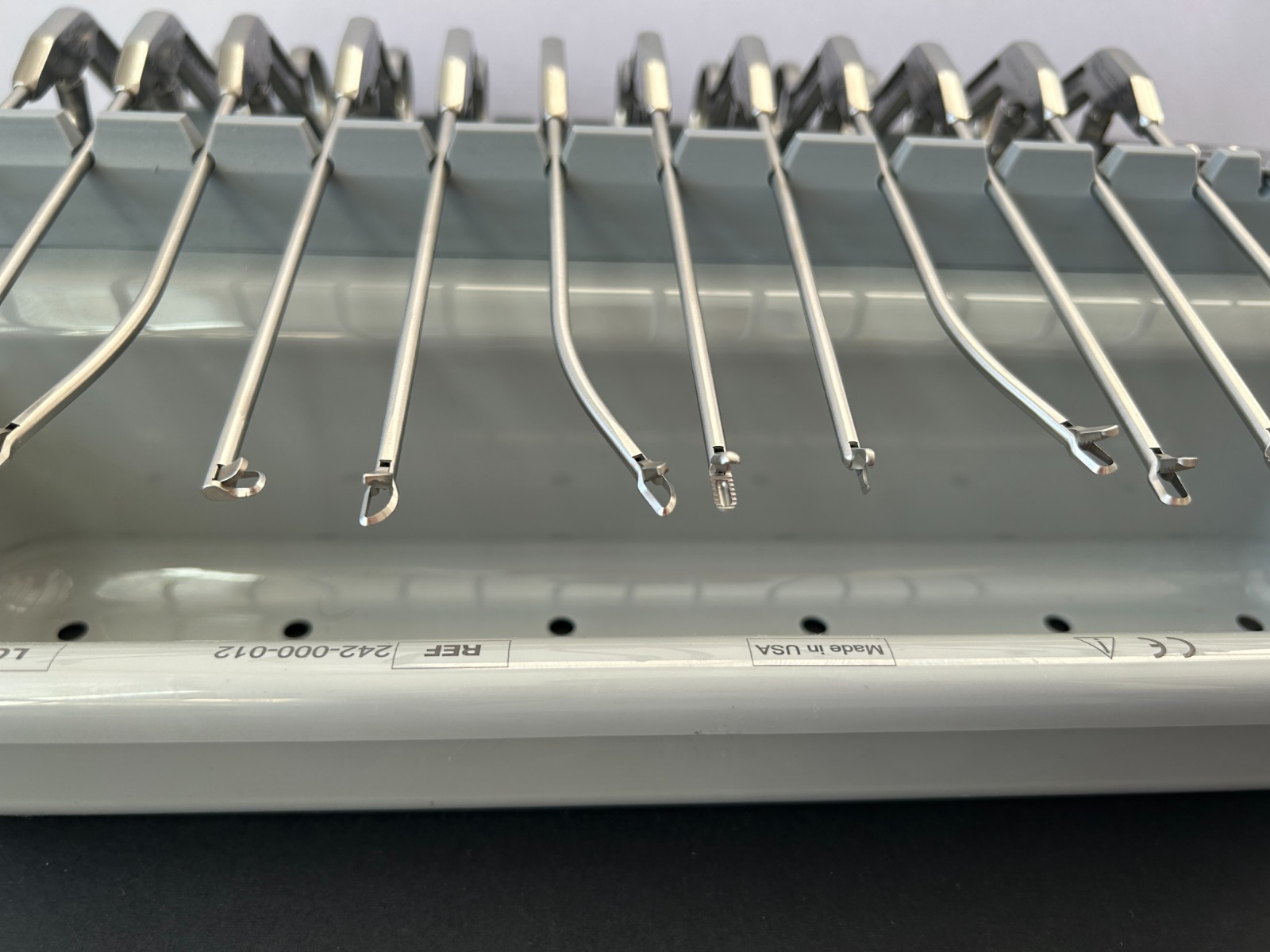 Stryker Conquest Set of 15 Arthroscopic Punches/Graspers/Probe W/ Tray Authentic