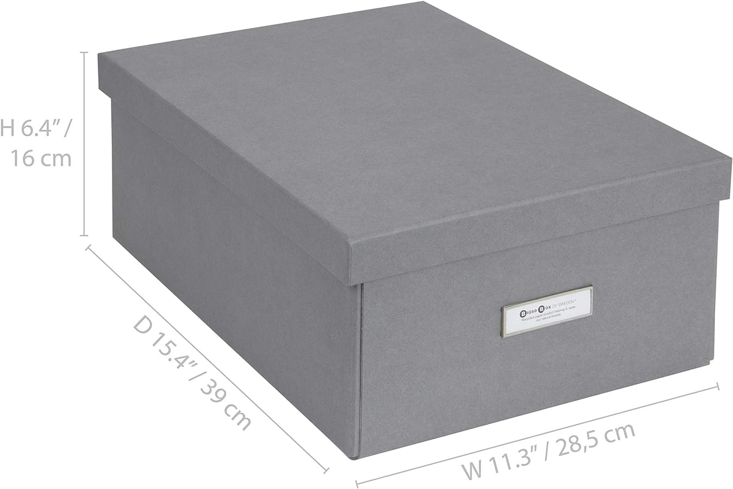 Bigso Karin Collapsible Storage Box – Photo with Small, Gray