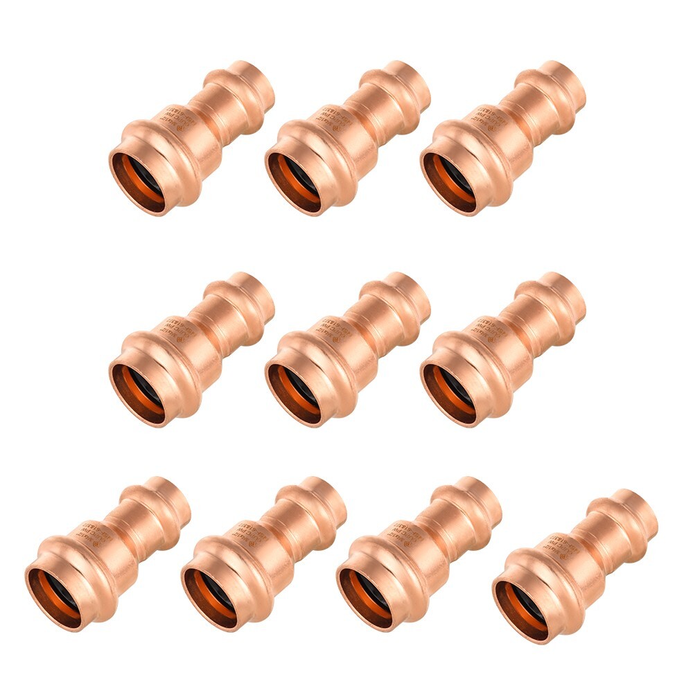 10 PCS EFIELD 3/4″x1/2 » Copper Press Fit Reduce Coupling Fitting, Lead Free