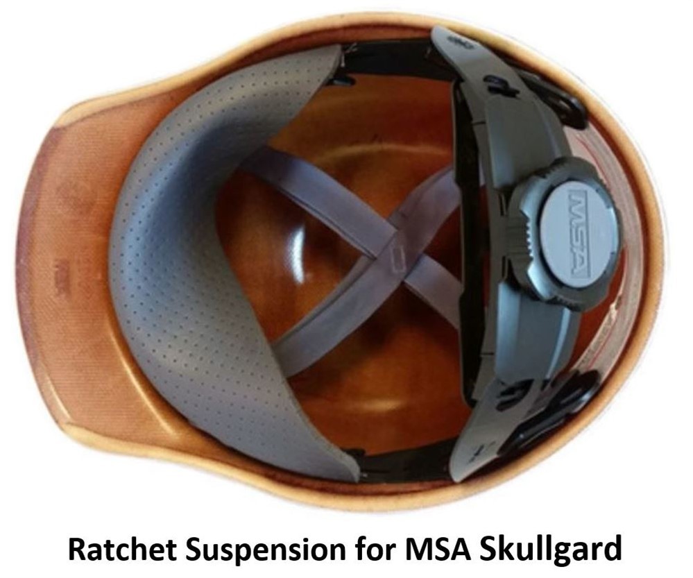 MSA Skullgard Cap Style with Ratchet Suspension – Custom Black