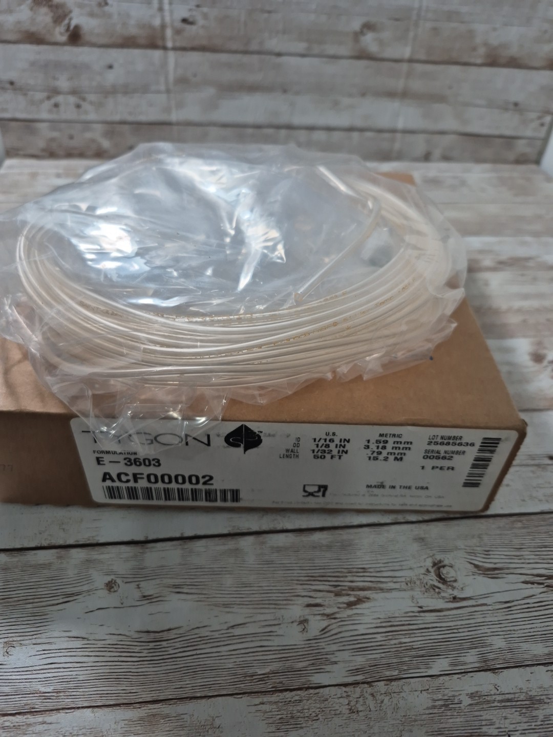 Tygon ACF00002 Tubing E-3603. See Label