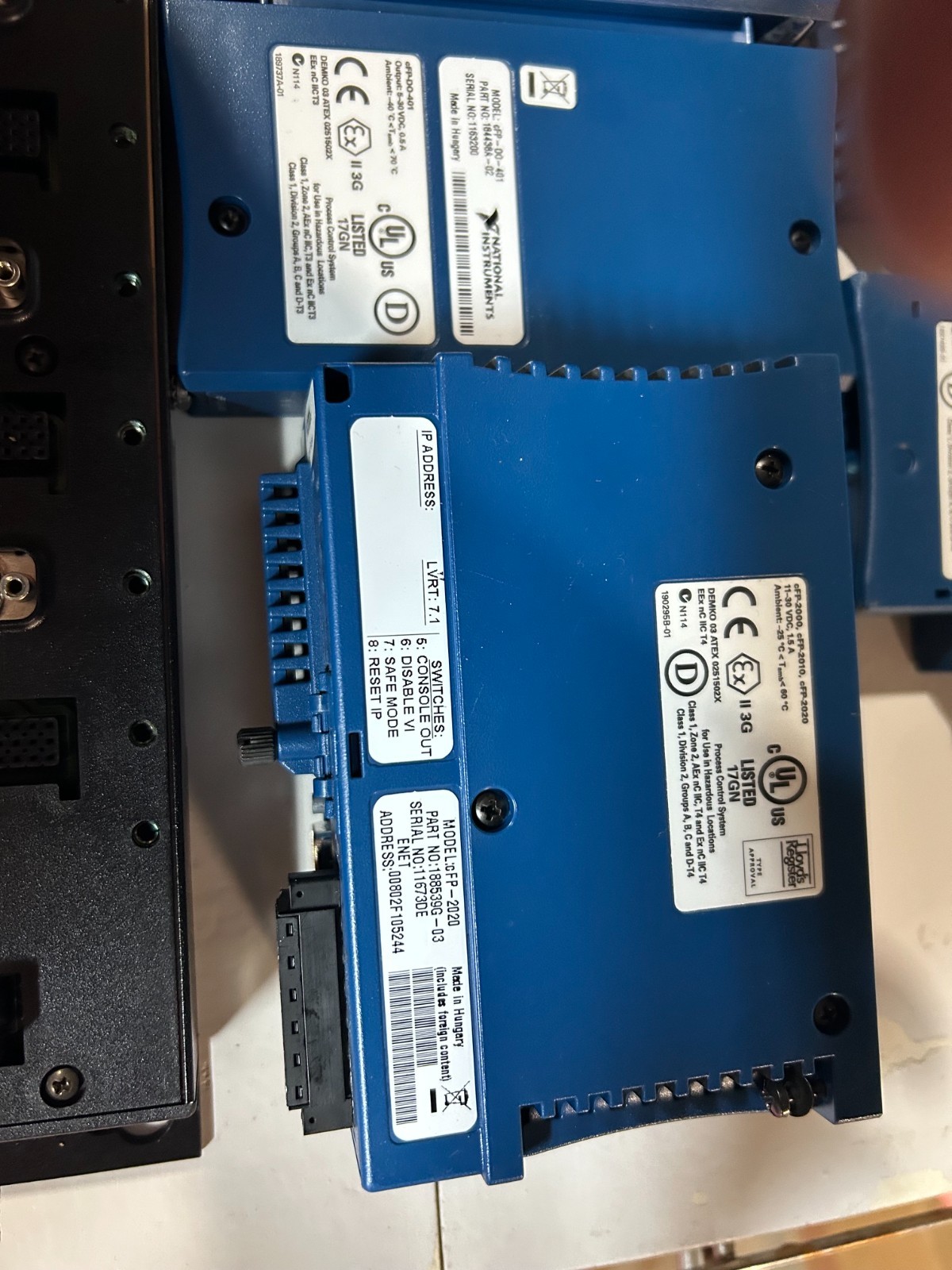 National Instruments 188539g-01 -2020 Controller /rail/ others as listed below