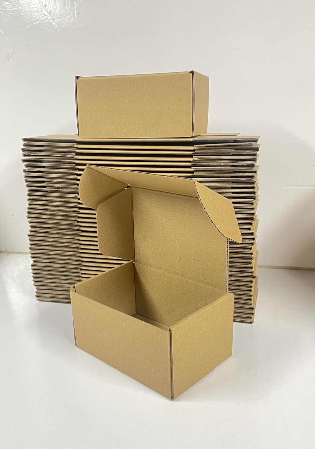 50 Pack 7x5x2in Brown Corrugated Shipping Boxes Cardboard Mailer Packing Boxes B