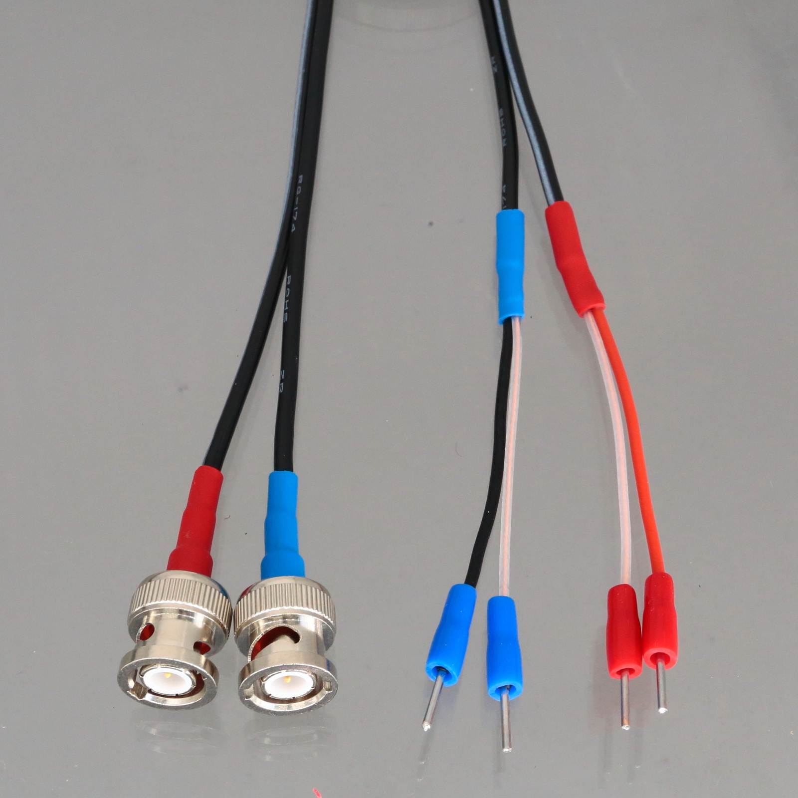 Dual BNC to Clamp Bar Terminal Coaxial Signal Cable For GE Ultrasonic Flow Meter
