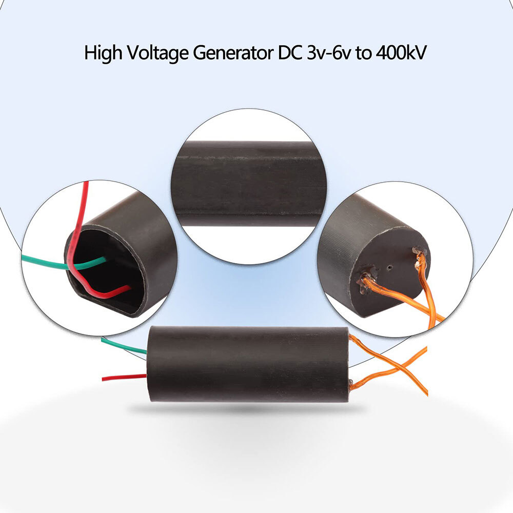 2Pcs DC 3v-6v to 400kV 400000V Boost Step-up Power Module High-voltage Generator