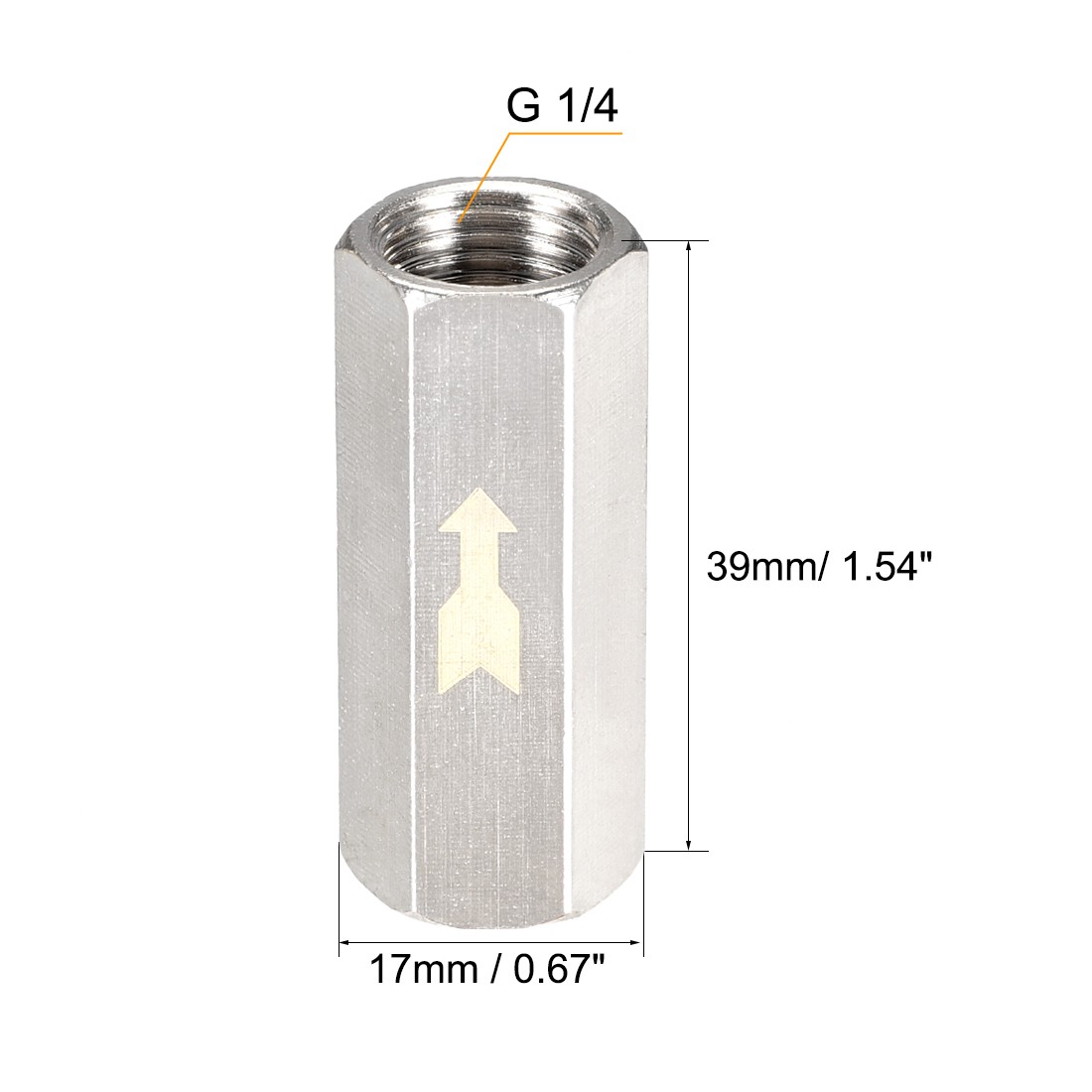 2 x One Way Air Check Valve G 1/4 Female Threaded Full Port