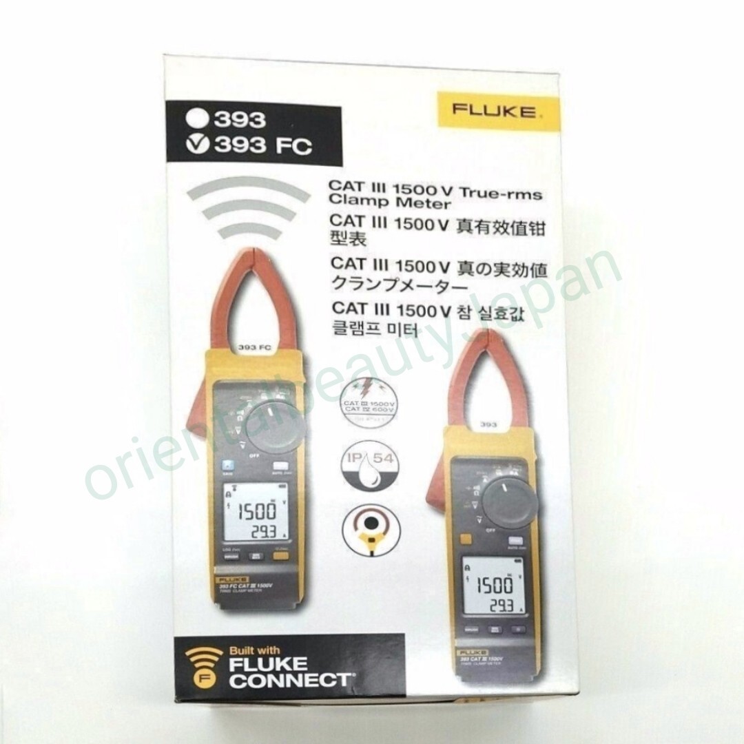 Fluke 393 FC True-RMS Solar Clamp Meter Digital Clamp-On 1.3″Jaw Cap