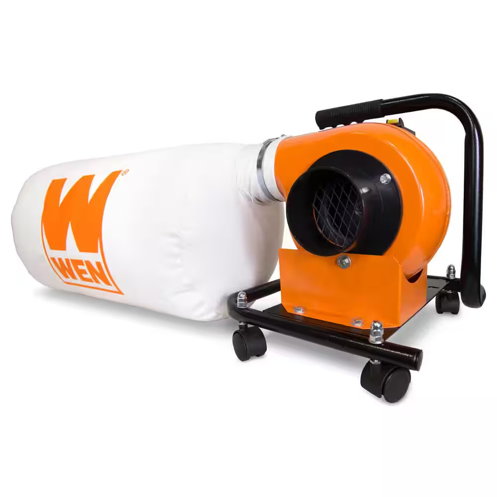 5.7 Amp 660 CFM Rolling Dust Collector with 12 Gal. Bag and Optional Wall Mount