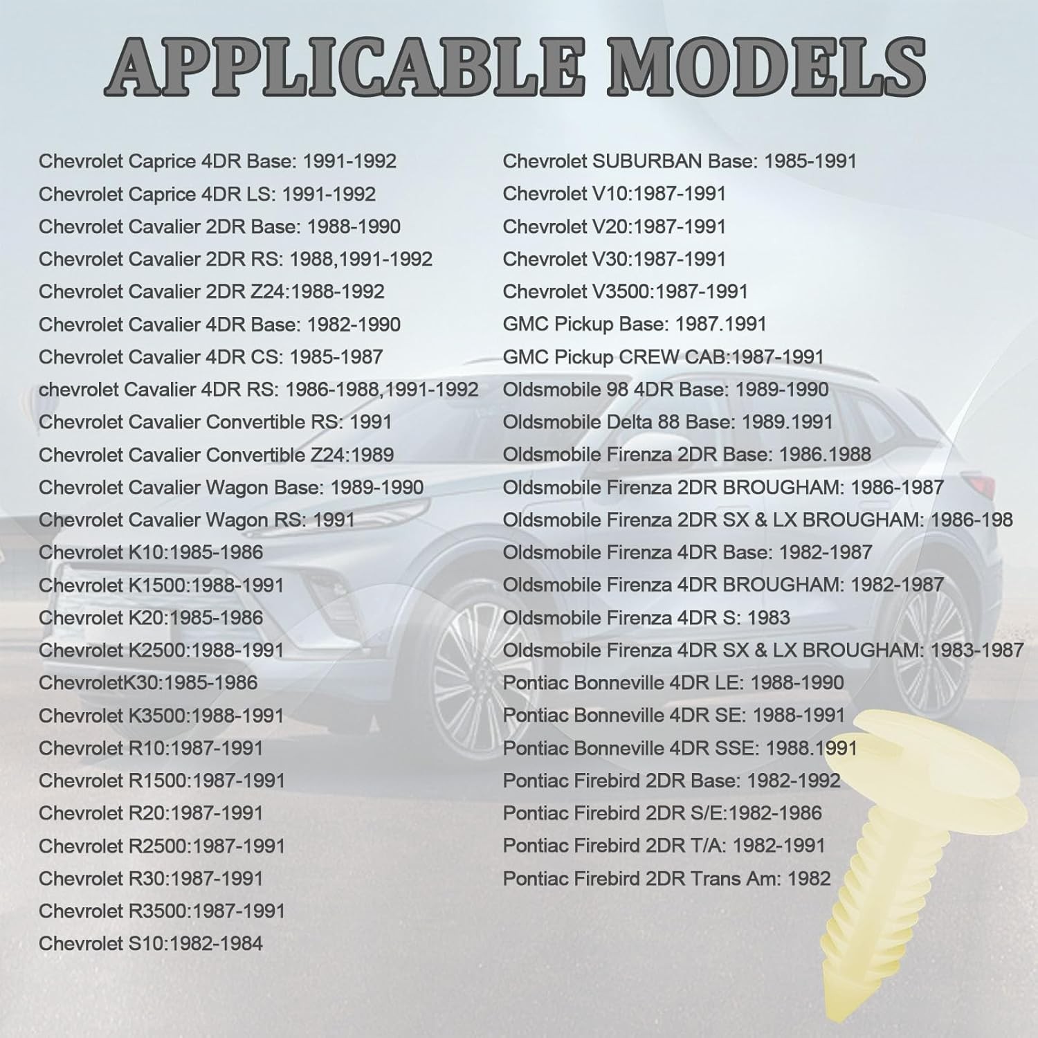 25pcs Door Trim Panel Retainer Clips Compatible with GM 363137 Chevrolet Cadilla