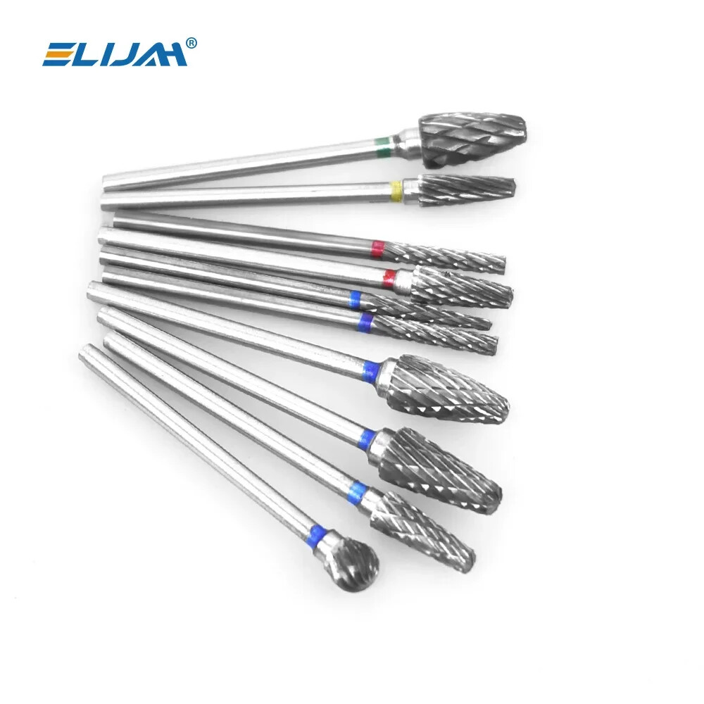 10 Pcs Dental Lab Polishing Bur Drills Tungsten Steel Carbide Burs Burrs 2.35mm