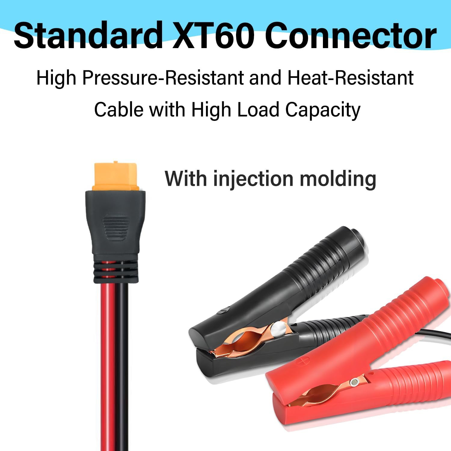 10AWG XT60 to Alligator Clips,Xt60 to Battery Alligator Clip Cable with Quick Re