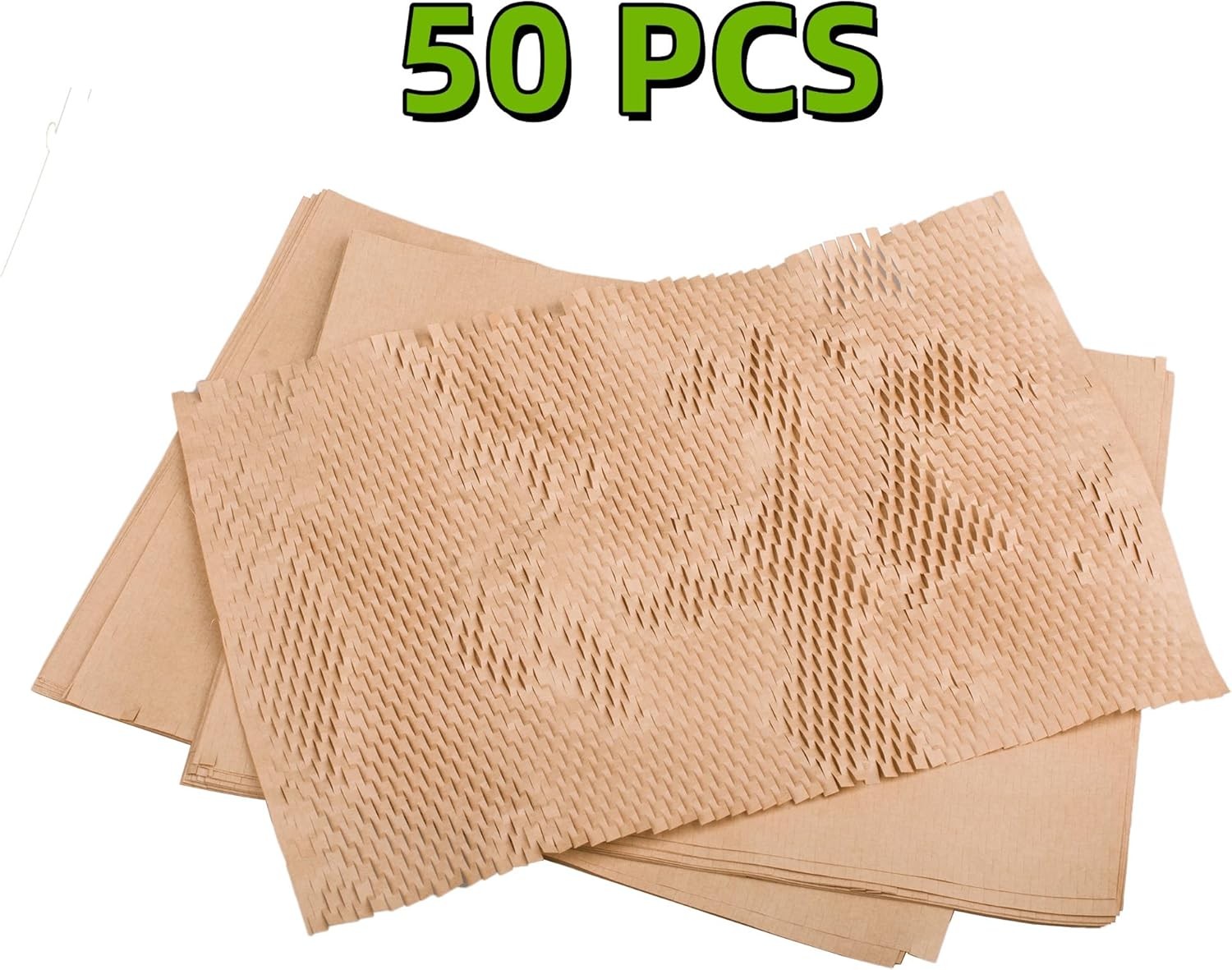 Honeycomb Packing Paper 50 Sheets 11×14.5 Brown Bubble Cushioning Wrap for