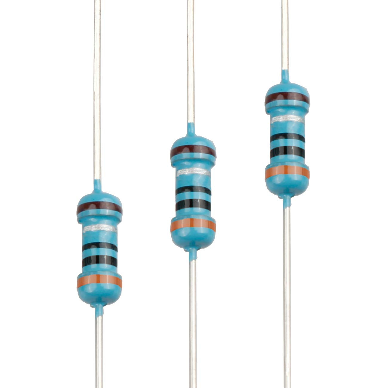 100Pcs 2.4 Ohm Resistor 1/4W (0.25 Watt) ±1% Tolerance Metal Film Fixed Resistor