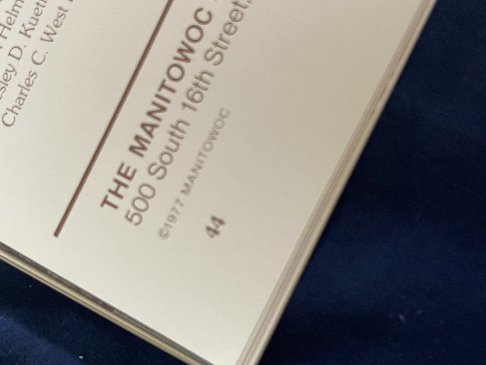 The Manitowoc Company 75 Years Booklet Brochure Dealer Sales Pamphlet