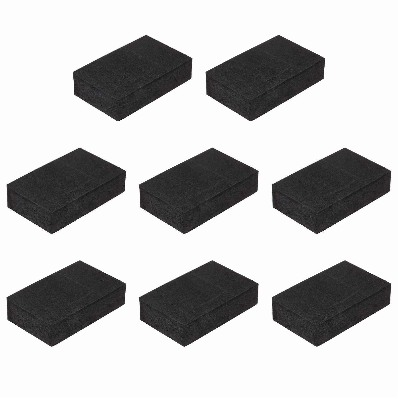 8Pcs, Speaker Isolation Pads 80mmx50mmx15mm Black Square EVA Acoustic Foam Pads