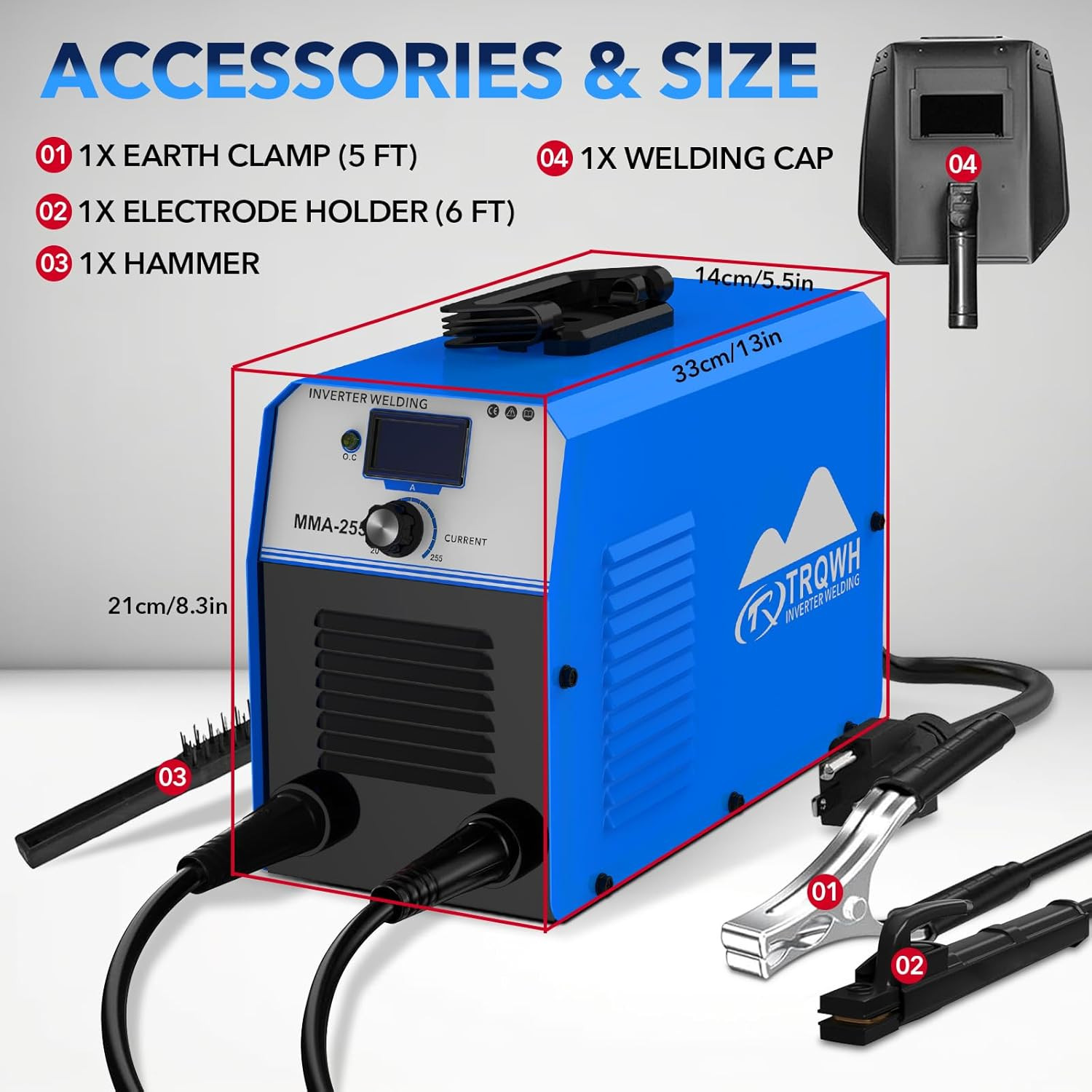 255A Welding Machine 110V/220V Stick Welder ARC Welder Machine IGBT Inverter Min