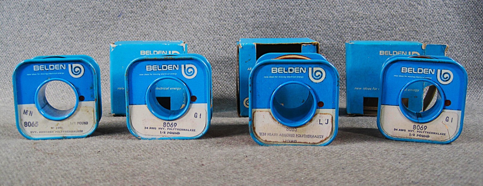 Belden Magnet Wire Lot of 4 Assorted Rolls As Listed Pictured and Weighed.