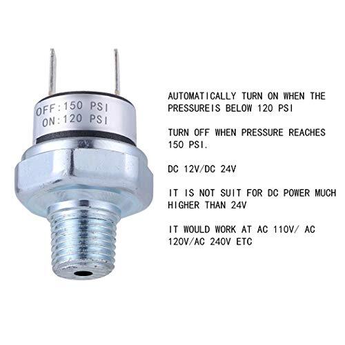 Pressure Switch 120-150 PSI Air Compressor Pressure Switch 1/4″-18 NPT Air