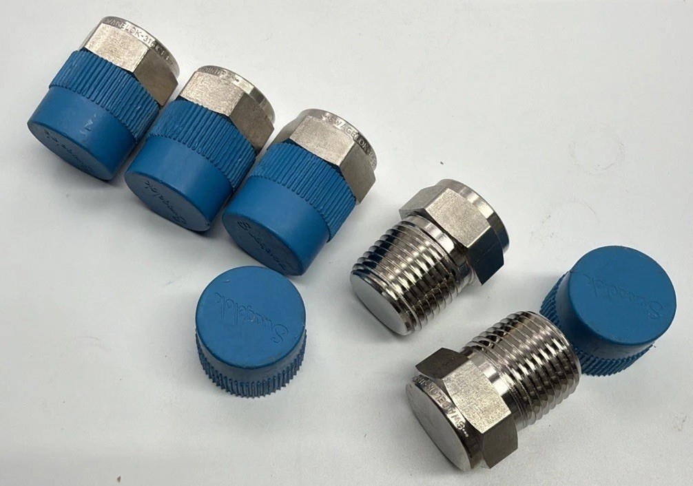 5 PCS, SS-8-P Swagelok Stainless Steel Pipe Plug, 1/2″ Male NPT,