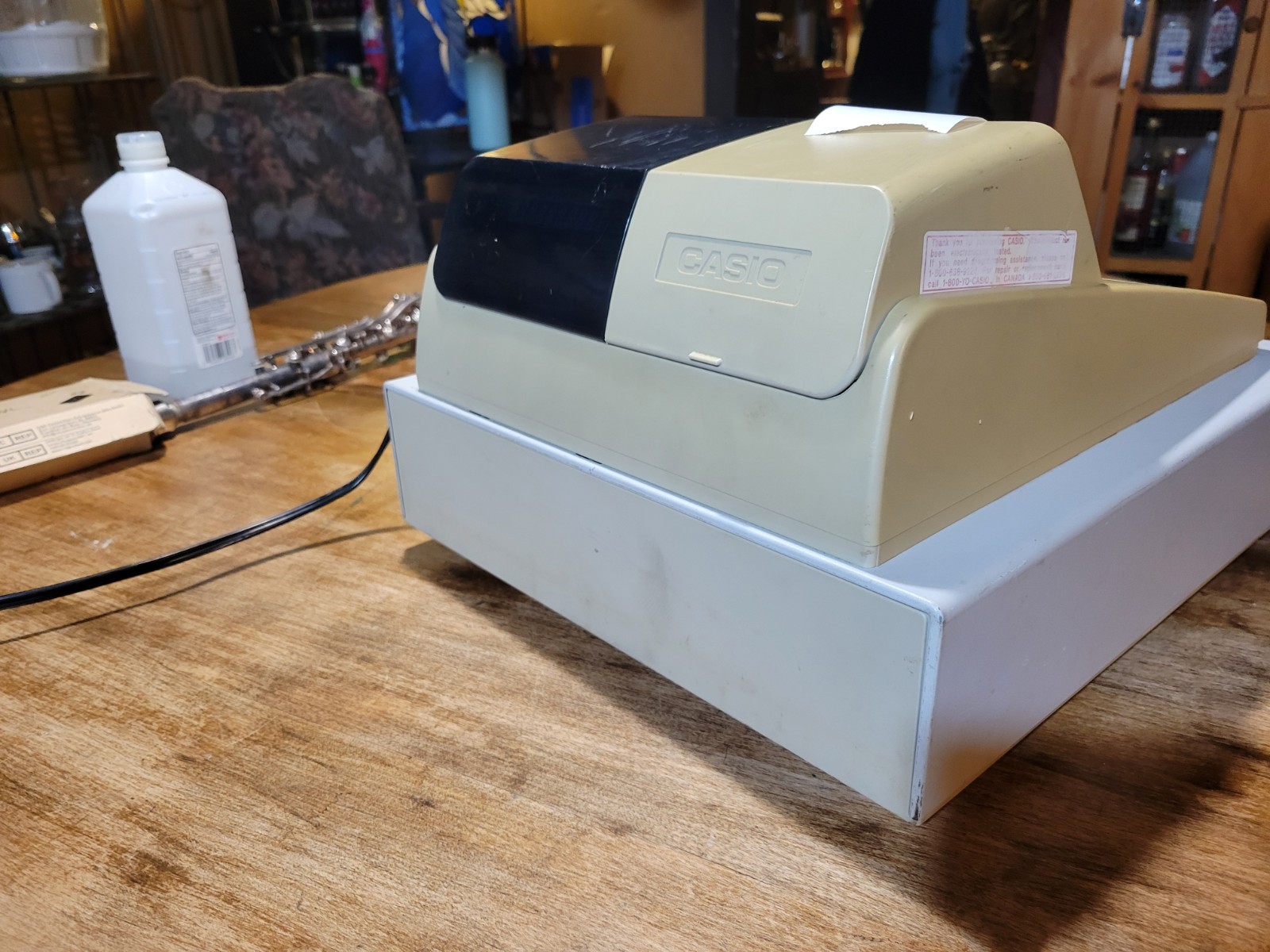 Vintage Casio PCR-255 Cash Register WORKING With Keys Lightweight