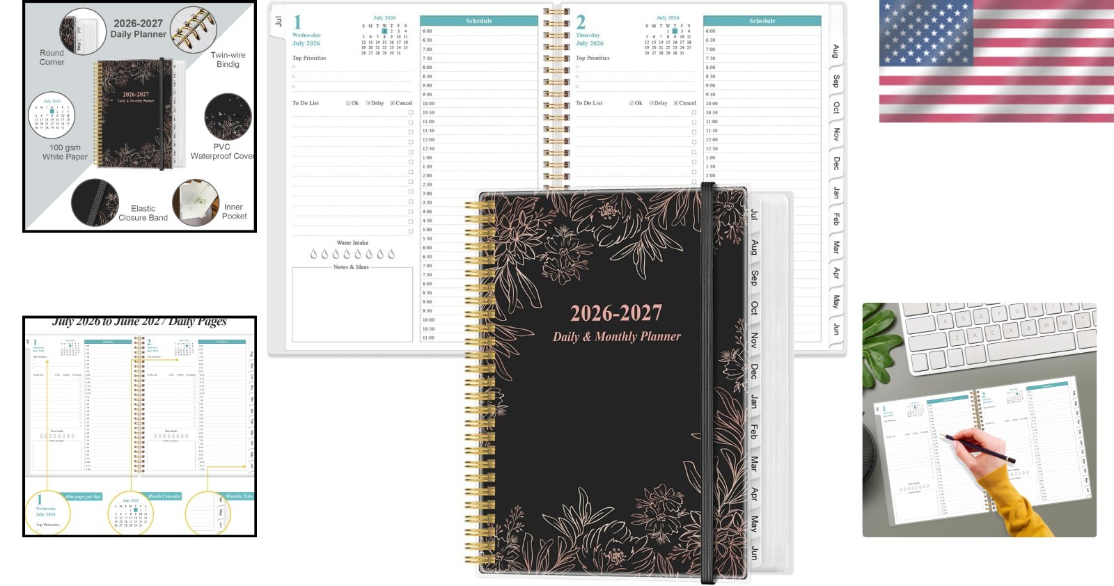 Daily 2026-2027 Full Page Per Day- 2026-2027 Daily & Monthly from July 2026 t…