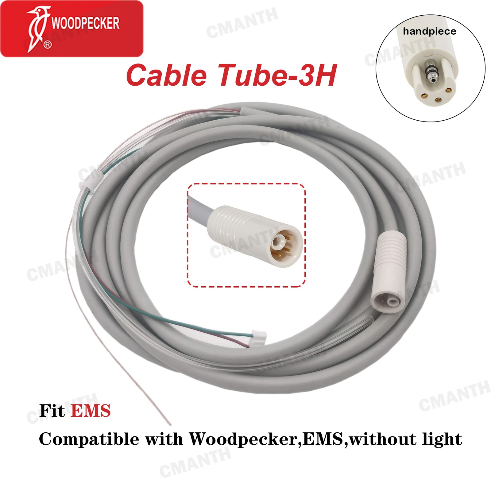 Woodpecker DTE Dental Ultrasonic Scaler Handpiece Detachable Cable Tube EMS NSK