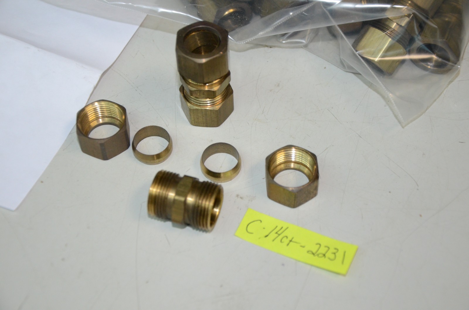 5/8 X 5/8 Brass Compression Fittings Lot of 14 Qty NEW Open Box