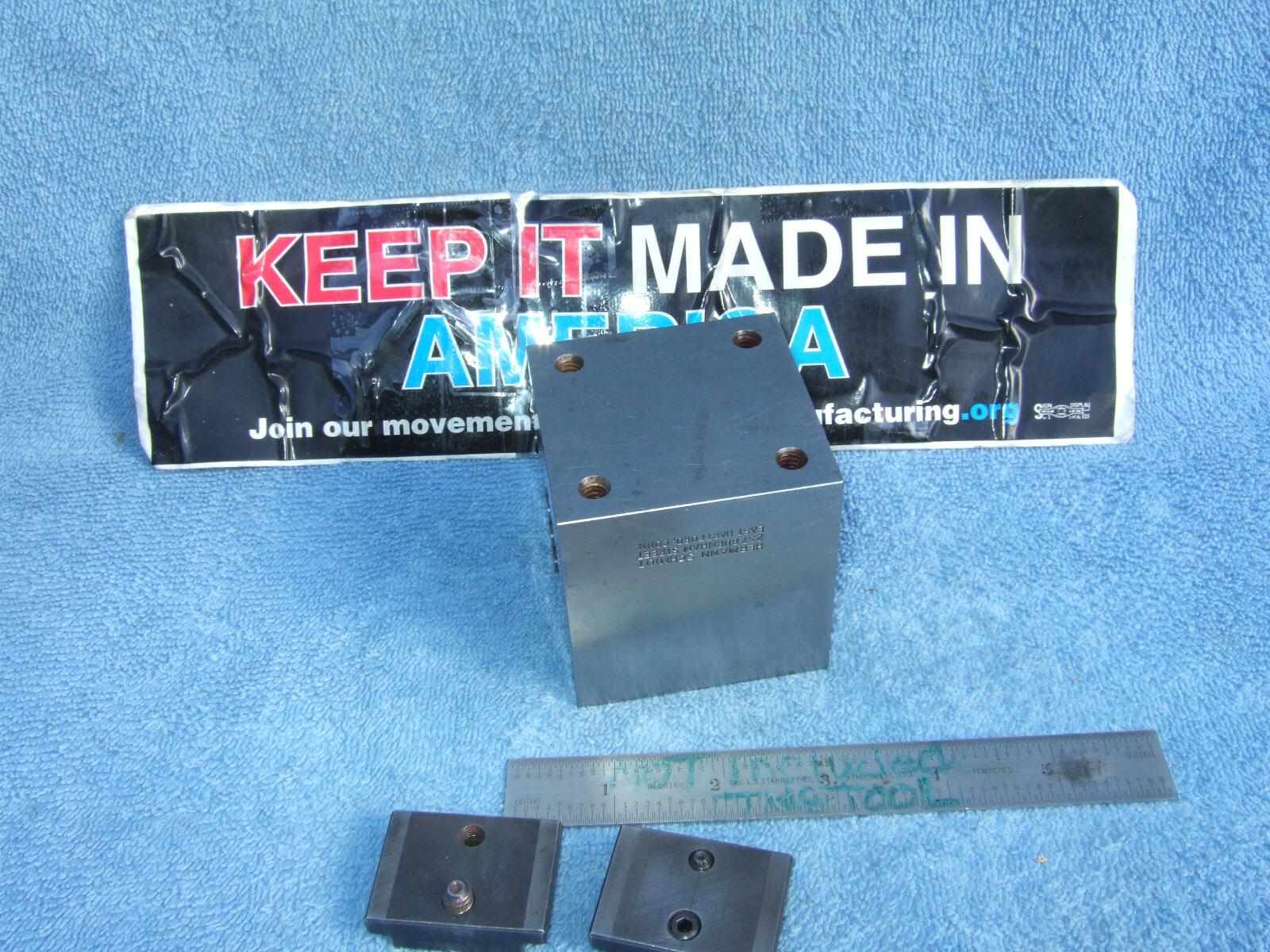 HERMANN SCHMIDT UCV W/CLAMP SQUARE GRIND V-BLOCK TOOLMAKER MACHINIST USED