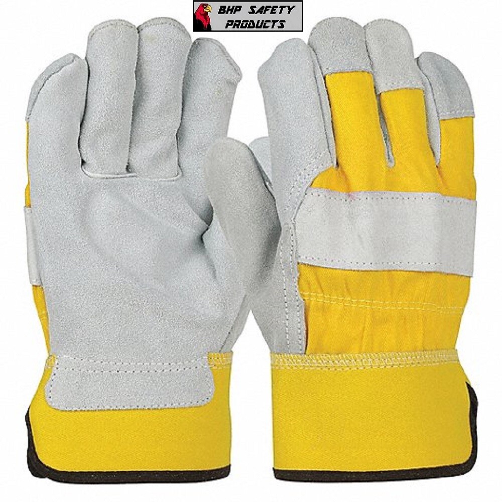 1 Pair Cowhide Leather Work Safety Gloves Welding Working Gloves Bronco 500Y