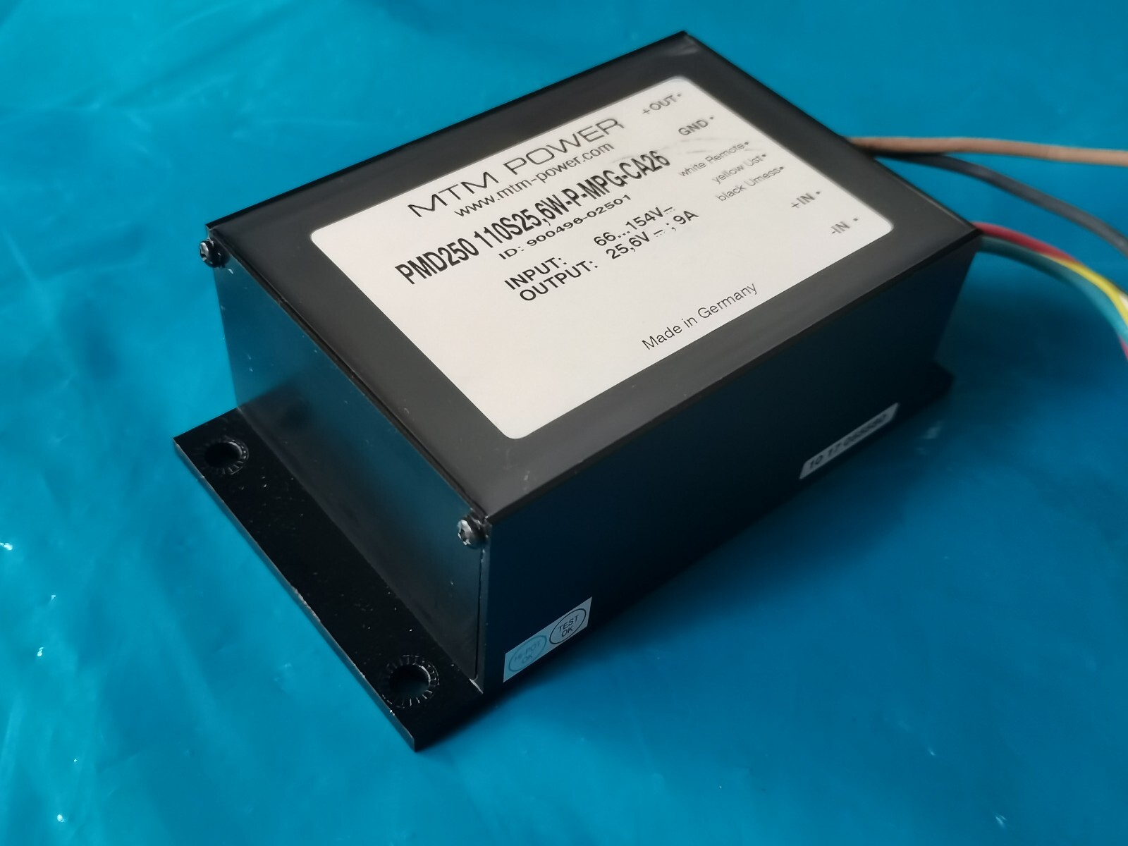 MTM POWER PMD250 110S25.6W-P-MPG-CA26 ID:900496-02501 OUTPUT:25.6V 9A MODULE