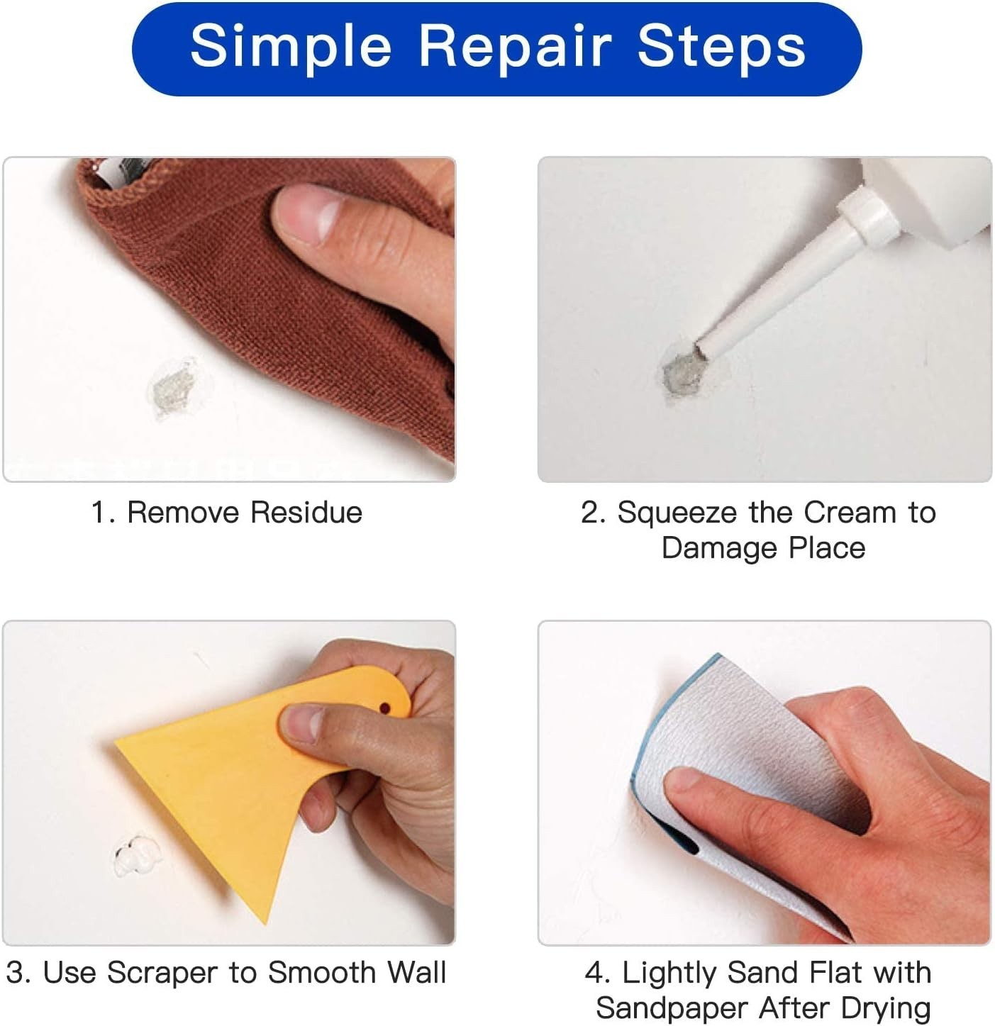 Rapid Wall Repair Solution – 500g Fast-Drying Spackle with Tools Included