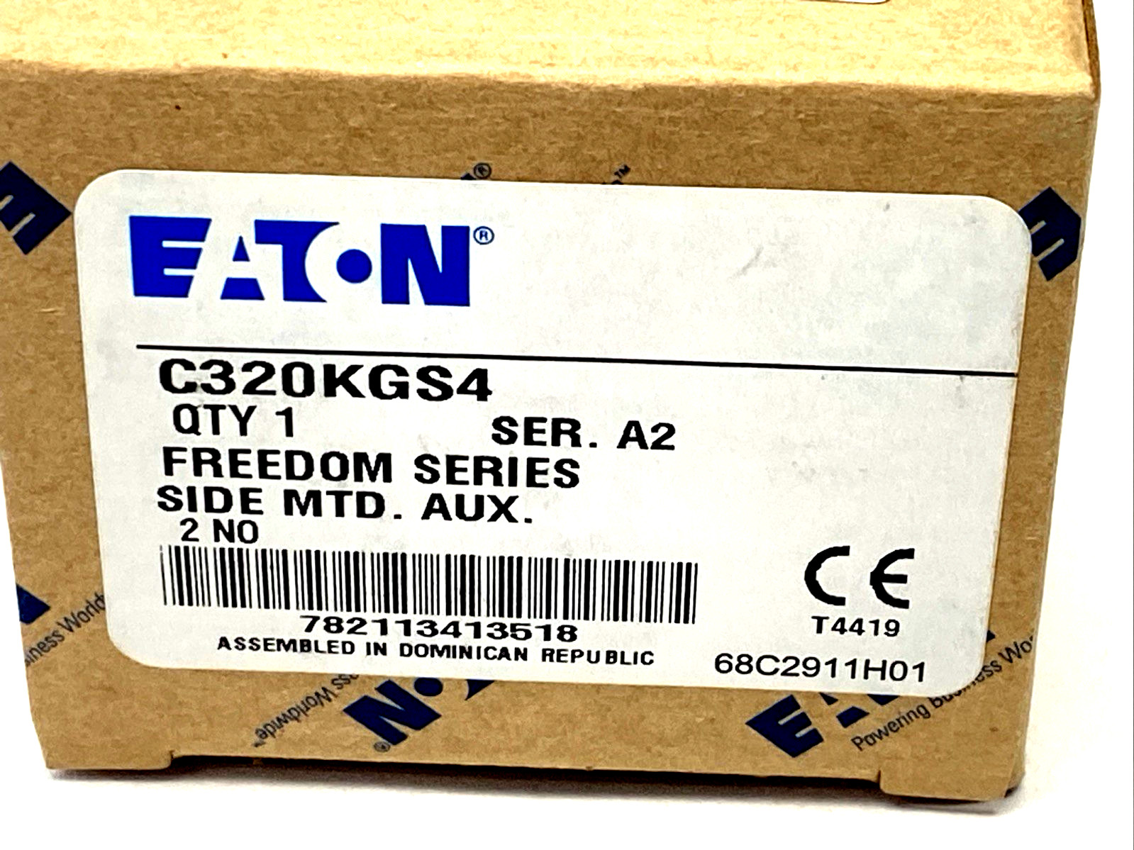Eaton C320KGS4 Auxiliary Contact 2NO