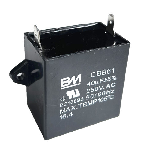 CBB61 250V 1.5/4/5/6/8/10/12/15/20/30/40/25 UF Fan Motor RUN Capacitor 2 PINS