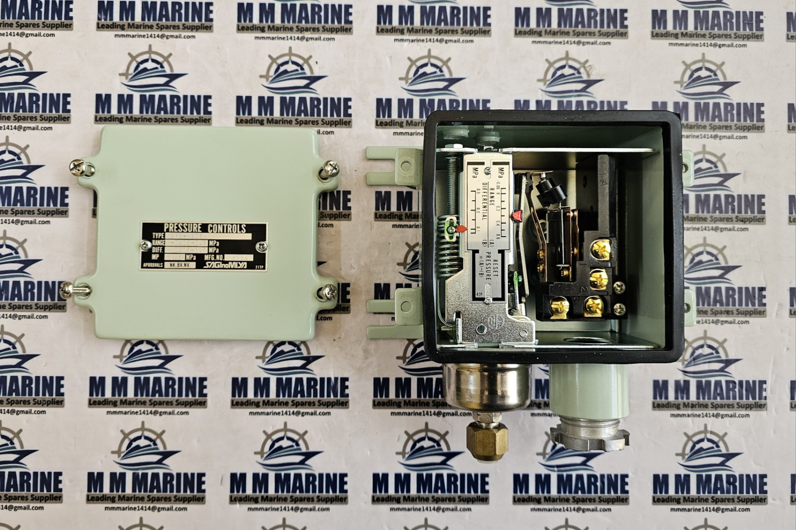 SAGINOMIYA SPS-H206W, PRESSURE SWITCH, -0.06~0.6MPa, 0.05~0.5MPa, MP: 1.5MPa