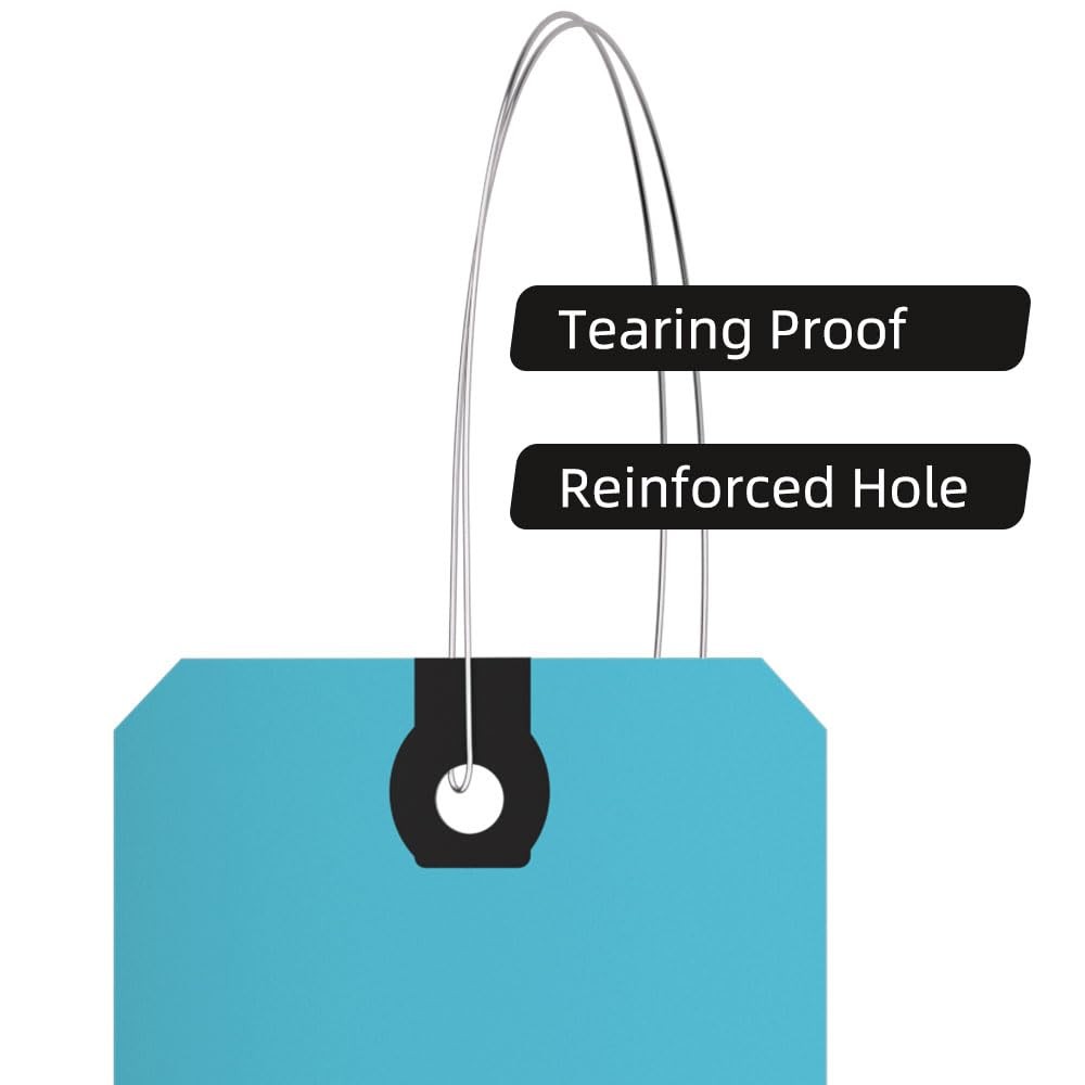 INNOVART Blue Shipping Tags 6 1/4″ x 3 1/8″ Double Wired Paper Reinforced
