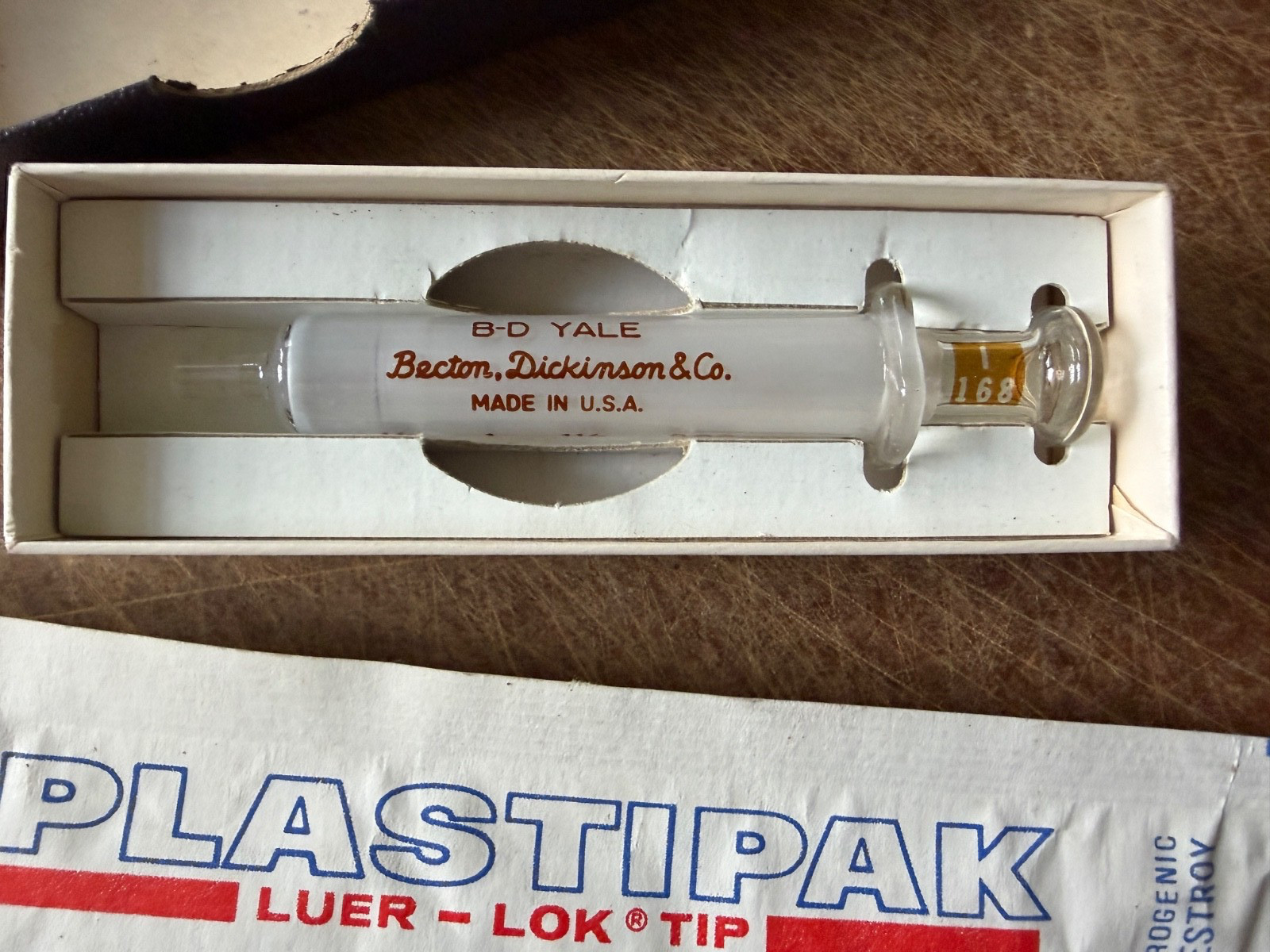 Vintage Medical Doctor’s Ephemera Lot Glass Metal Syringes B-D Plastipak