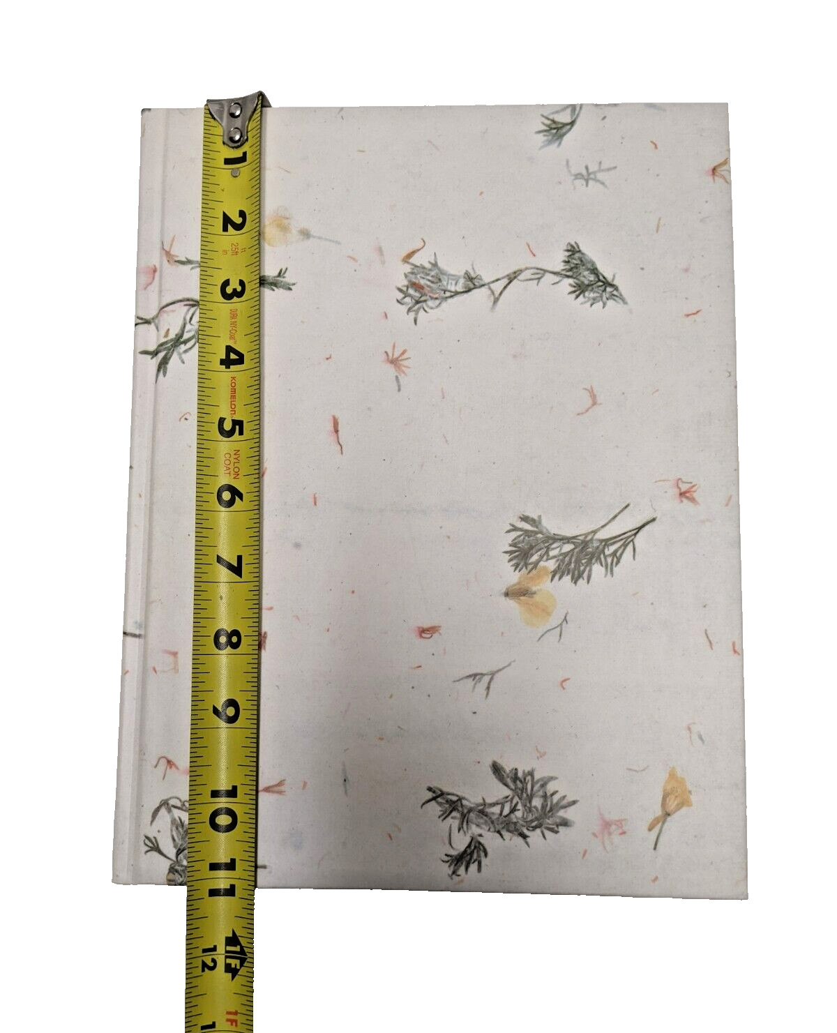 Vintage Anything Book Journal Blank Unused Lined White Floral Hard Cover 8.5×11