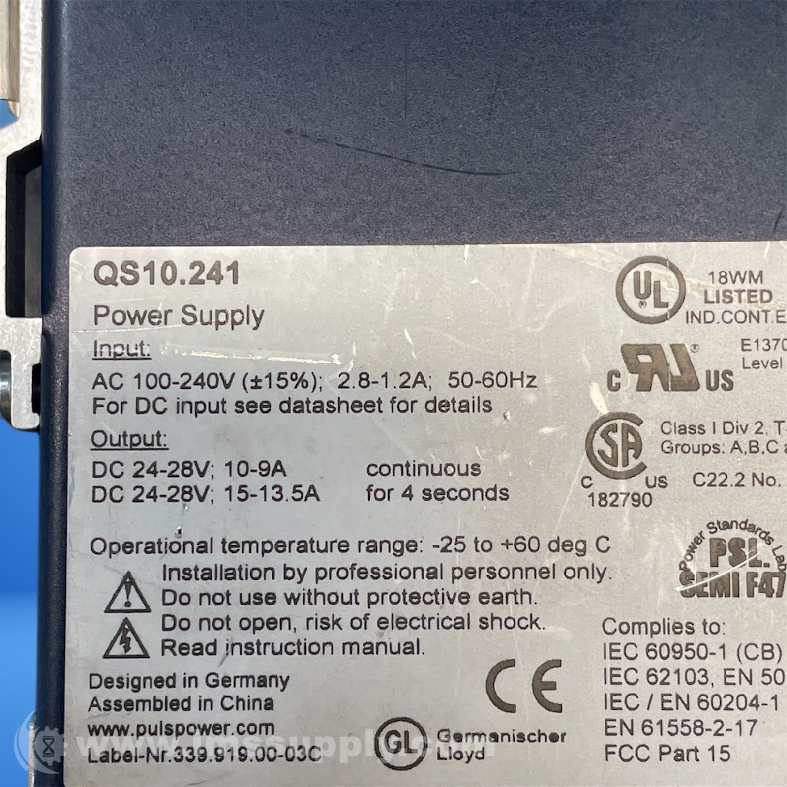 Puls QS10.241 Power Supply USIP